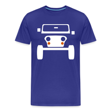 Laden Sie das Bild in den Galerie-Viewer, CLASSIC CAR SHIRT: CJ (white) - Königsblau