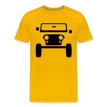 Laden Sie das Bild in den Galerie-Viewer, CLASSIC CAR SHIRT: CJ (black) - Sonnengelb