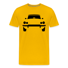 Laden Sie das Bild in den Galerie-Viewer, CLASSIC CAR SHIRT: DÉESSE (black) - Sonnengelb