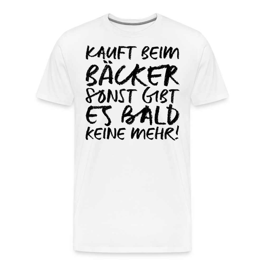 MEME SHIRT: KAUFT BEIM BÄCKER (black) - weiß