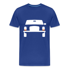 Laden Sie das Bild in den Galerie-Viewer, CLASSIC CAR SHIRT: STRICH 8 (white) - Königsblau