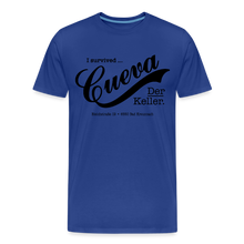 Laden Sie das Bild in den Galerie-Viewer, CUEVA SHIRT BLACK FONT - Königsblau