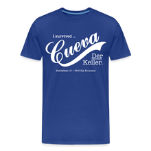 Laden Sie das Bild in den Galerie-Viewer, CUEVA SHIRT WHITE FONT - Königsblau