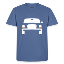 Laden Sie das Bild in den Galerie-Viewer, CLASSIC CAR SHIRT: STRICH 8 (white) - Taubenblau