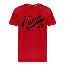 Laden Sie das Bild in den Galerie-Viewer, CUEVA SHIRT BLACK FONT - Rot