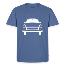 Laden Sie das Bild in den Galerie-Viewer, CLASSIC CAR SHIRT: TRABBI (white) - Taubenblau