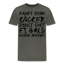 Laden Sie das Bild in den Galerie-Viewer, MEME SHIRT: KAUFT BEIM BÄCKER (black) - Asphalt