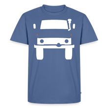 Laden Sie das Bild in den Galerie-Viewer, CLASSIC CAR SHIRT: MOG (white) - Taubenblau