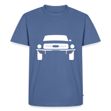 Laden Sie das Bild in den Galerie-Viewer, CLASSIC CAR SHIRT: MUSTANG (white) - Taubenblau