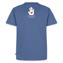 Laden Sie das Bild in den Galerie-Viewer, CLASSIC CAR SHIRT: STRATOS (white) - Taubenblau