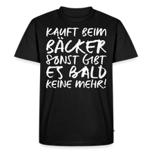 Laden Sie das Bild in den Galerie-Viewer, MEME SHIRT: KAUFT BEIM BÄCKER (white) - Schwarz