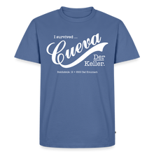 Laden Sie das Bild in den Galerie-Viewer, CUEVA SHIRT WHITE FONT - Taubenblau