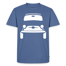 Laden Sie das Bild in den Galerie-Viewer, CLASSIC CAR SHIRT: KNUTSCHKUGEL (white) - Taubenblau