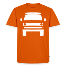Laden Sie das Bild in den Galerie-Viewer, CLASSIC CAR SHIRT: DREI (white) - Orange 