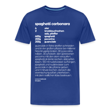 Laden Sie das Bild in den Galerie-Viewer, REZEPT SHIRT: CARBONARA - Königsblau