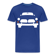 Laden Sie das Bild in den Galerie-Viewer, CLASSIC CAR SHIRT: AMAZON (white) - Königsblau