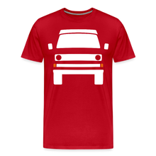 Laden Sie das Bild in den Galerie-Viewer, CLASSIC CAR SHIRT: DREI (white) - Rot