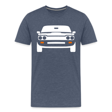 Laden Sie das Bild in den Galerie-Viewer, CLASSIC CAR SHIRT: CAPRI (white) - Blau meliert