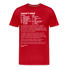 Laden Sie das Bild in den Galerie-Viewer, REZEPTSHIRT: Caesar's Salad - Rot