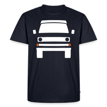 Laden Sie das Bild in den Galerie-Viewer, CLASSIC CAR SHIRT: DREI (white) - Navy