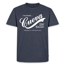 Laden Sie das Bild in den Galerie-Viewer, CUEVA SHIRT WHITE FONT - Jeansblau 