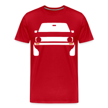 Laden Sie das Bild in den Galerie-Viewer, CLASSIC CAR SHIRT: GEHTEHIH (white) - Rot