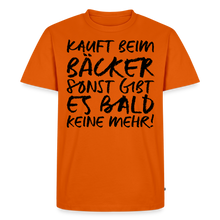 Laden Sie das Bild in den Galerie-Viewer, MEME SHIRT: KAUFT BEIM BÄCKER (black) - Orange 