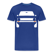 Laden Sie das Bild in den Galerie-Viewer, CLASSIC CAR SHIRT: GEHTEHIH (white) - Königsblau