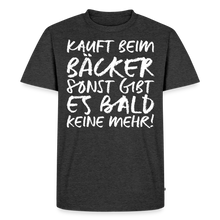 Laden Sie das Bild in den Galerie-Viewer, MEME SHIRT: KAUFT BEIM BÄCKER (white) - Anthrazit meliert