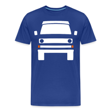 Laden Sie das Bild in den Galerie-Viewer, CLASSIC CAR SHIRT: DREI (white) - Königsblau