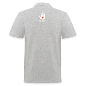 SENFWERK - POLOSHIRT - MANGO - Grau meliert