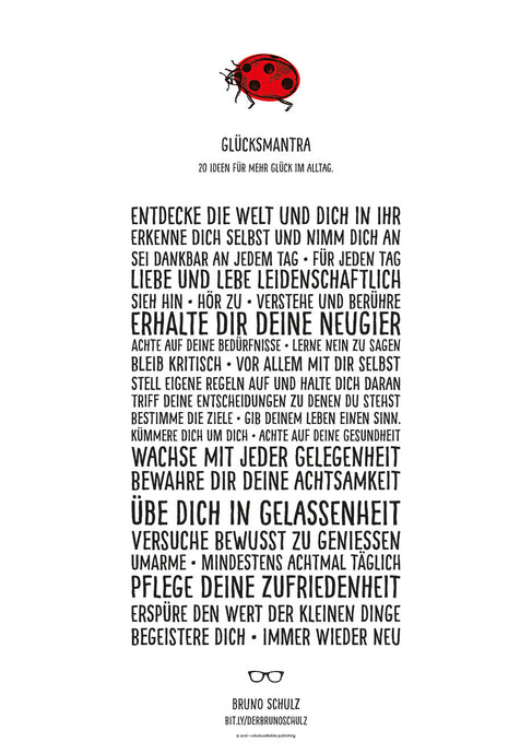PLAKAT GLÜCKSMANTRA