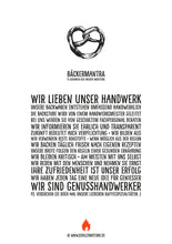 Laden Sie das Bild in den Galerie-Viewer, PLAKAT BÄCKERMANTRA