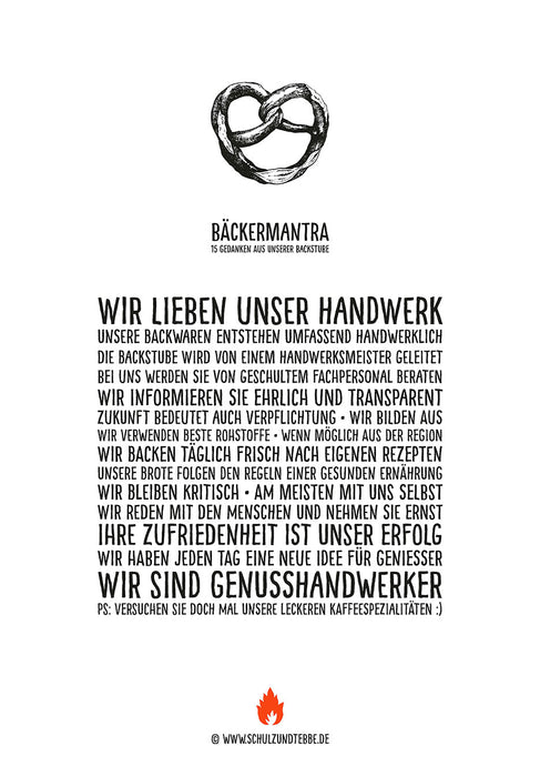 PLAKAT BÄCKERMANTRA