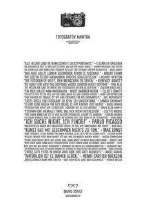 PLAKAT FOTOGRAFEN MANTRA QUOTES