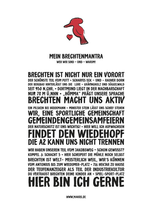 BRECHTEN MANTRA PLAKAT