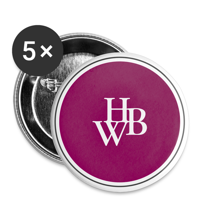 HBW Buttons groß 56 mm (5er Pack) - weiß