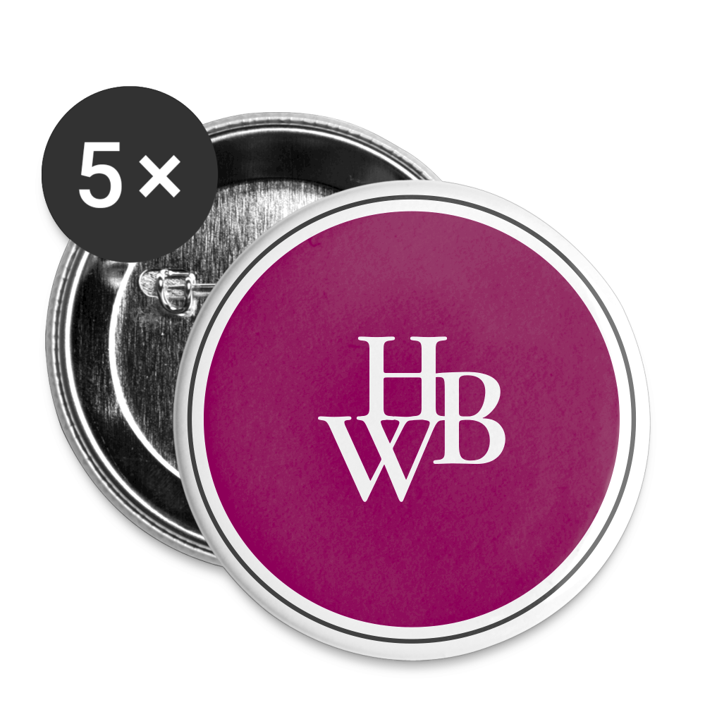 HBW Buttons mittel 32 mm (5er Pack) - weiß