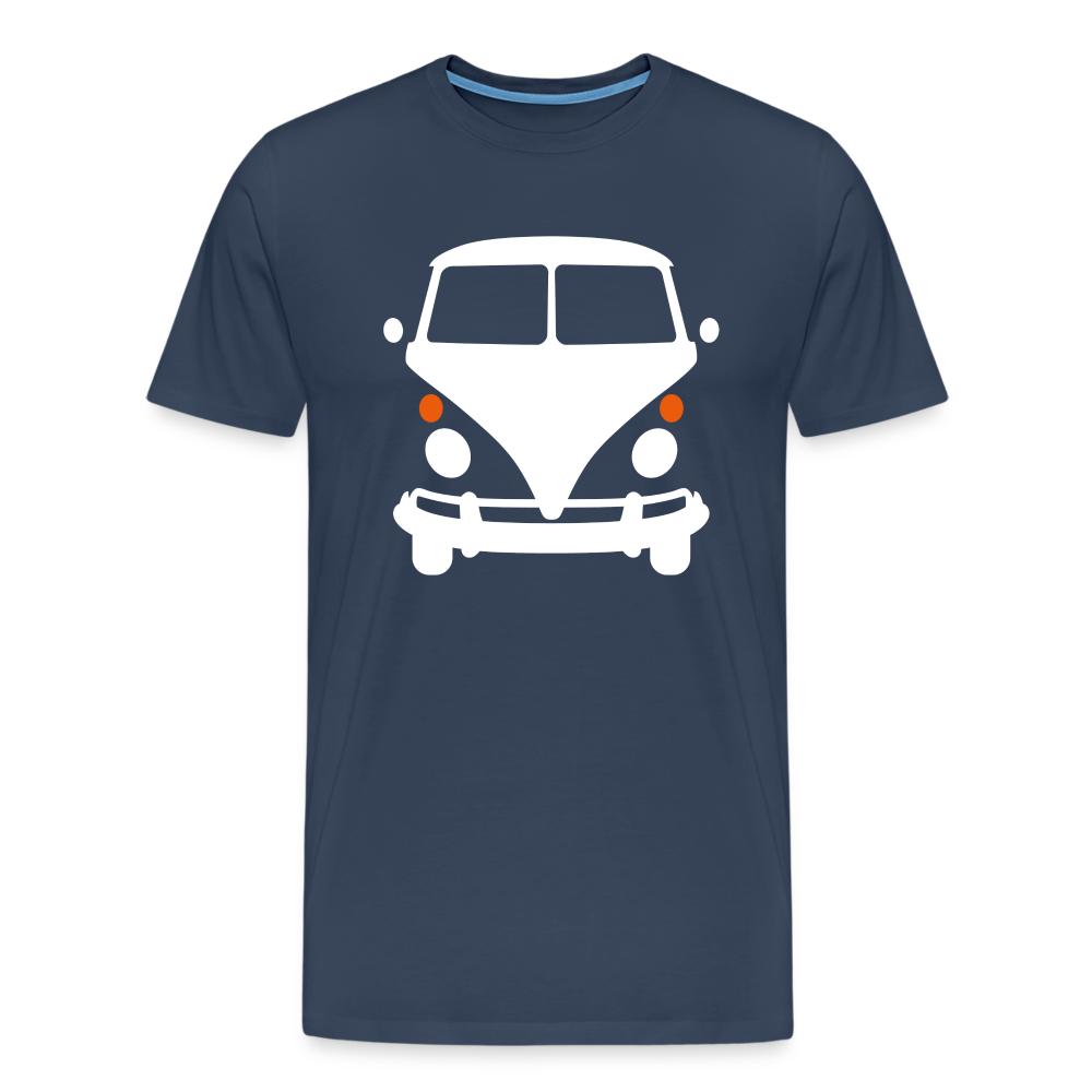 CLASSIC CAR SHIRT: BIG (white) - Navy