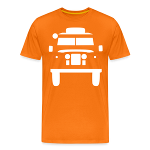 CLASSIC CAR SHIRT: BRITISH OFFROAD (white) - Orange