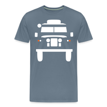 Laden Sie das Bild in den Galerie-Viewer, CLASSIC CAR SHIRT: BRITISH OFFROAD (white) - Blaugrau