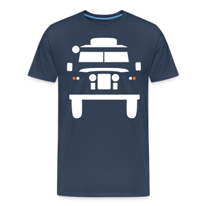 CLASSIC CAR SHIRT: BRITISH OFFROAD (white) - Navy