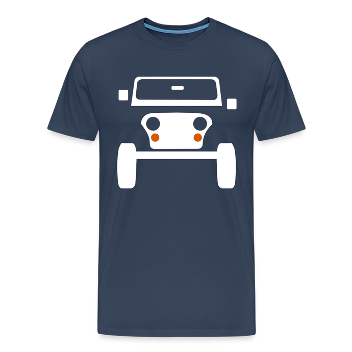 CLASSIC CAR SHIRT: CJ (white) - Navy