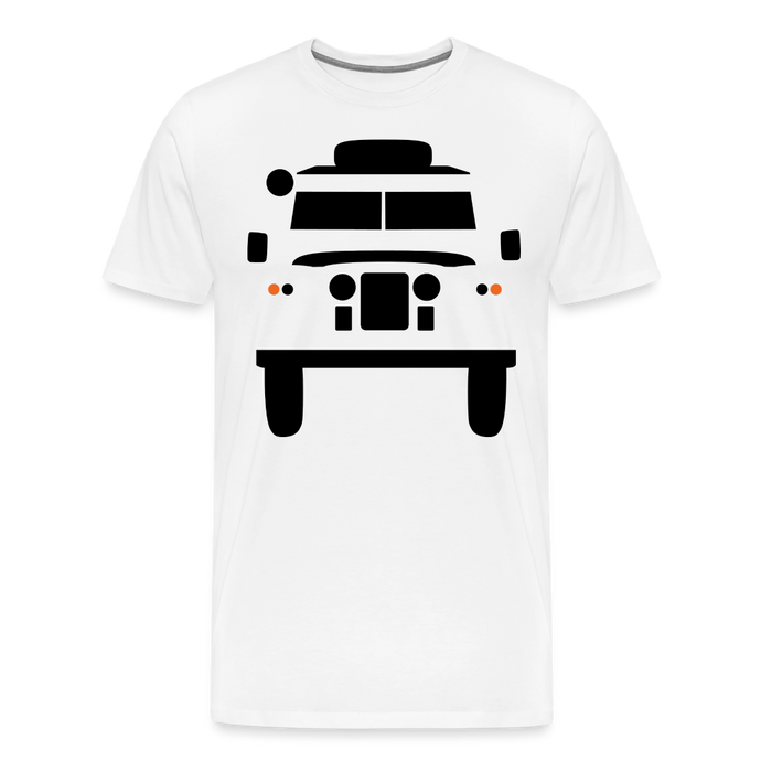 CLASSIC CAR SHIRT: BRITISH OFFROAD (black) - weiß