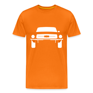 CLASSIC CAR SHIRT: MUSTANG (white) - Orange