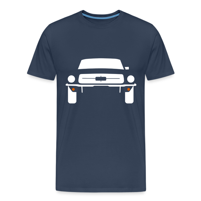 CLASSIC CAR SHIRT: MUSTANG (white) - Navy