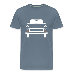 CLASSIC CAR SHIRT: TRABBI (white) - Blaugrau