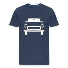 Laden Sie das Bild in den Galerie-Viewer, CLASSIC CAR SHIRT: TRABBI (white) - Navy