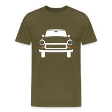 Laden Sie das Bild in den Galerie-Viewer, CLASSIC CAR SHIRT: TRABBI (white) - Khaki