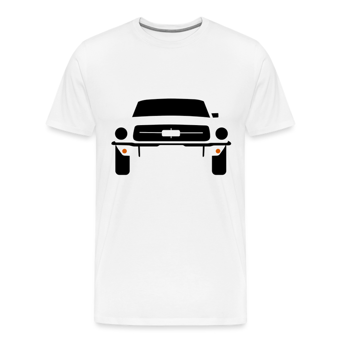 CLASSIC CAR SHIRT: MUSTANG (black) - weiß